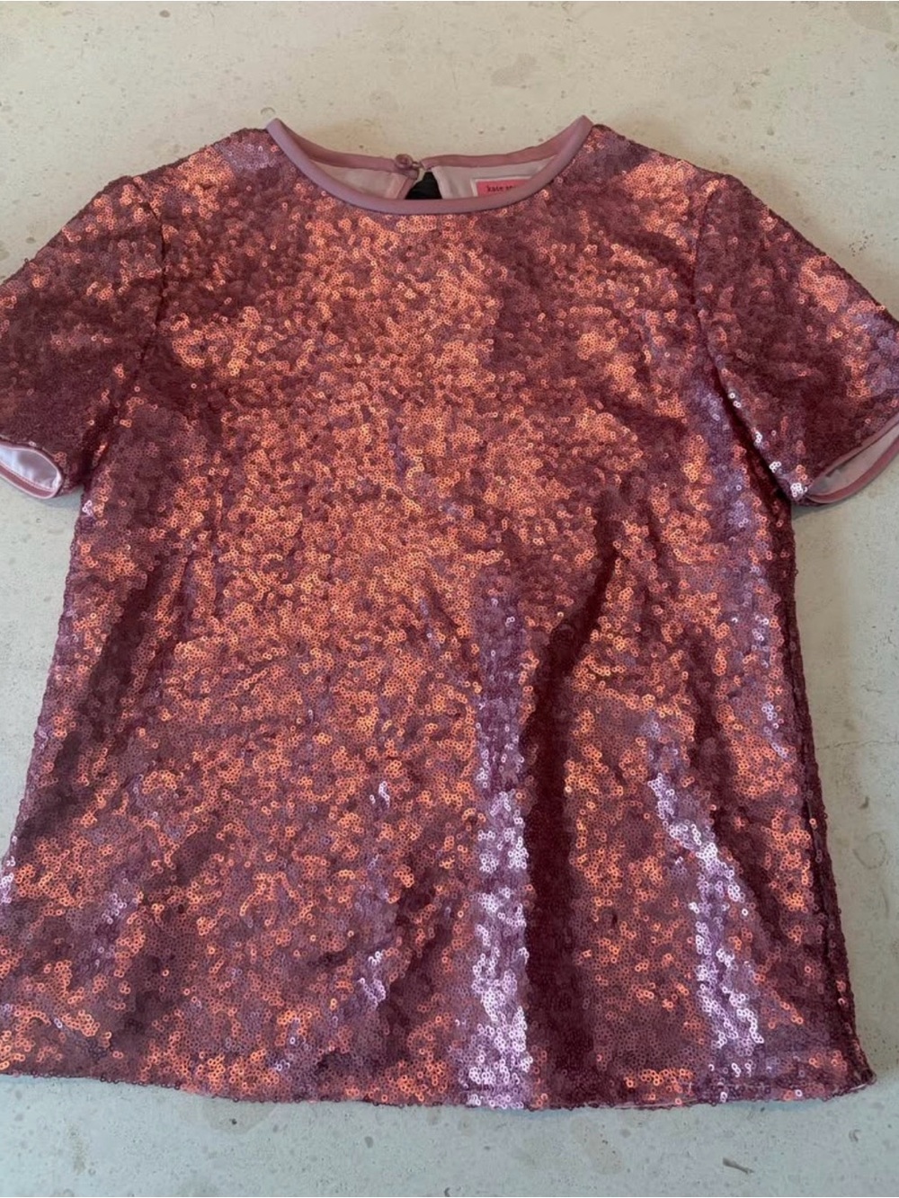 kate spade Rose Pink Sequin Short-Sleeve Tee